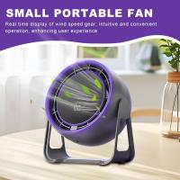 Ventilador Pequeño, refrigeración Silenciosa recargable, Pantalla LED compacta de 7,48x6,3 pulgadas, flujo de Aire ajustable de 100 velldades, ventilador de escritorio portátil para dormitorio, Cabeza, Hogar, Viajes - details 1