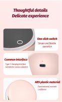 Espejo De Maquillaje Plegable Compacto Con Luz LED Recargable Pequeño Y Portátil Doble Cara Espejo Cosmético Para Mujeres - details 7