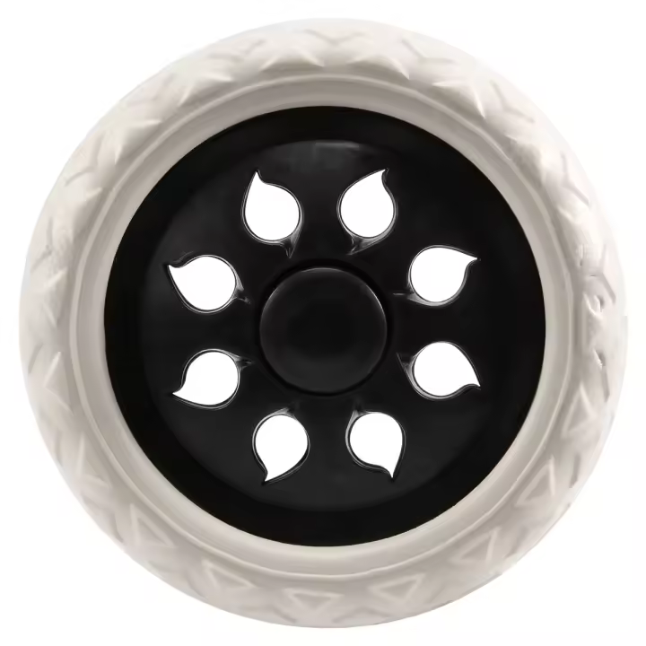 Ruedas de espuma con núcleo de plástico blanco y negro - 1