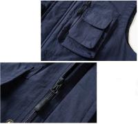 Chaleco Casual FGKKS 2024 Para Hombres De Color Sólido Con Multiple Bolsillos Corte Ajustado Calidad Superior Streetwear Vest Para Verano - details 13