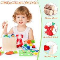 Juguete De Aprendizaje Temprano Montessori Para Niños Y Niñas Tablero Ocupado De Madera Con Sorter De Colores Y Formas Para Niños De 3-6 Años Juguete Sensorial Para El Desarrollo De Habilidades Motoras Finas - details 2