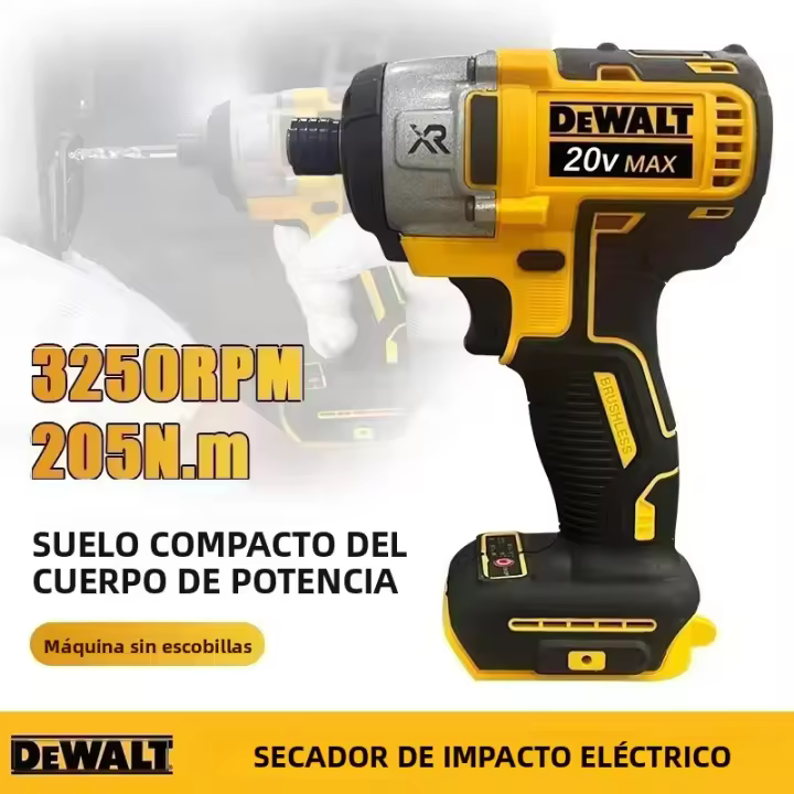 Driver De Impacto Sin Cable Dewalt DCF887 205N.m Herramienta Eléctrica Para Batería Dewalt 20V Herramienta De Perforación De Centeno - 1