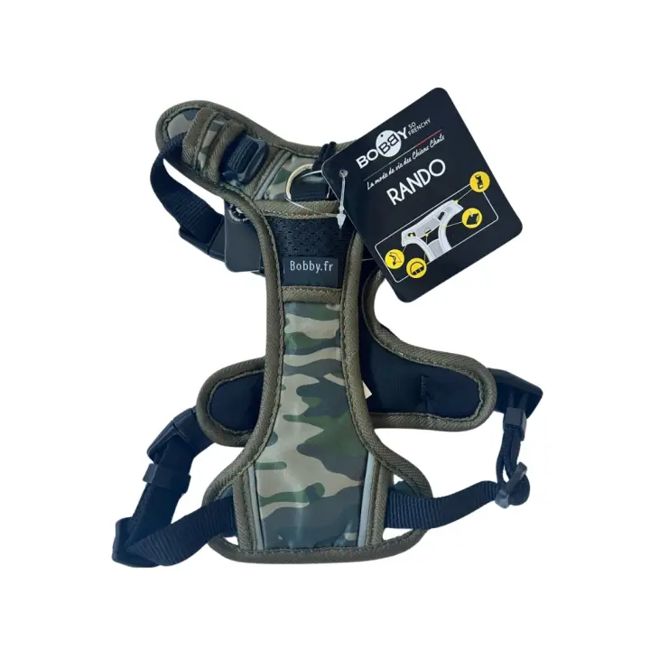 BOBBY - Rando - Arnés Camuflaje Verde para Perros de 4 a 20 kg - 1