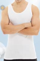 Camiseta de Tirantes para Hombre, Camiseta de Tirantes  color blanco de Algodón, camiseta tirantes hombre - details 0