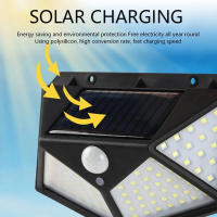 Lámpara Solar Exterior Con Sensor De Movimiento 100LED Para Jardín Y Pared Resistente Al Agua Decorativa Para Valla Luz De Inducción Solar - details 4