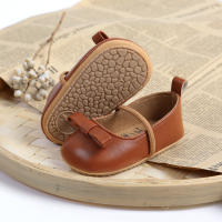 Zapatillas MYGGPP Para Bebés Niñas Zapatos De Boda Y Fiesta Princesa Con Lazo Cierre Elástico Material Superior De Cuero Todas Las Estaciones - details 3