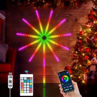 Tira De LED RGBIC Colorida Con Control Por Voz Y Timer Para Ambiente Fuegos Artificiales USB Para Decoración De Hogar Y Musica - details 6