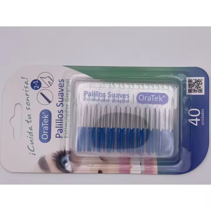 PALILLO INTERDENTAL SUAVE DOBLE ACCIÓN - Oratek - Caja 40 unidades - 1