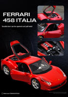 Modelo Estático De Coche Bruago 1:24 Ferrari 458 Italia Rojo Aleación De Metal Juguete Para Coleccionistas Regalo De Navidad - details 5