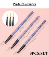 Set De 3 Pinceles Para Uñas Con Gel UV Pincel De Dibujo Ultrafino Para Manicura DIY Herramienta De Línea Estrecha Para Francés Y Acrílico - details 6