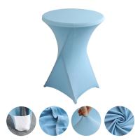 Conjunto De Barra De Cojín Cuatro Esquinas Para Boda En Hotel Color Sólido Funda De Mesa Elástica Circular De Poliéster 100% Decoración De Fiesta - details 5