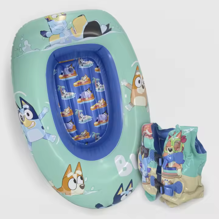 Set de Barca y Chaleco Hinchable Infantil para niños y niñas Bluey (6169) - 1