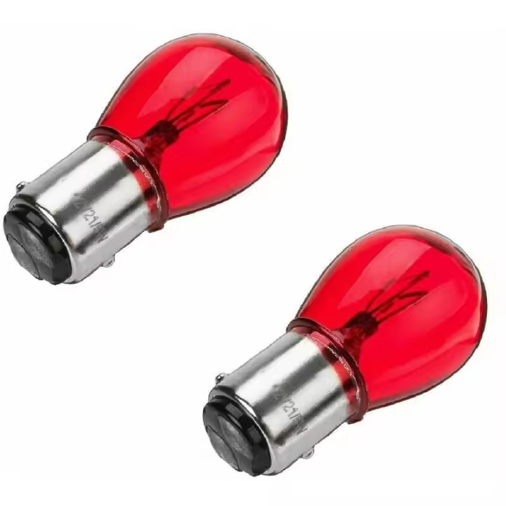 Bombillas de luz de freno trasera para tractor de automóvil, 12 V, 21/5 W, BAY15D, color rojo, paquete de 2. - 1