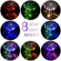 Lámpara De Noche LED Estelar Giratoria Para Dormitorio Infantil Iluminación De Galaxia Y Luna Regalo Para Niños Luz De Cama Rotativa Con Proyector De Estrellas - details 6