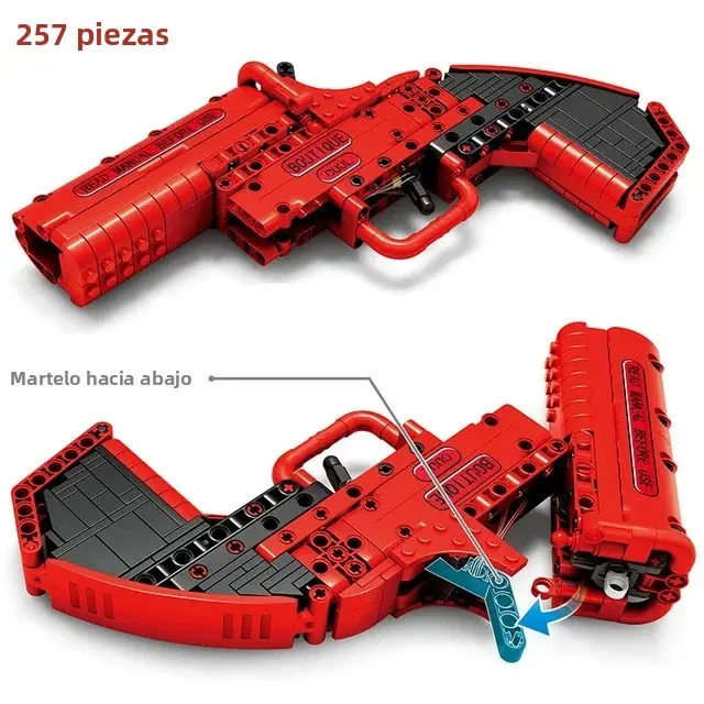 Bloques De Construcción Militar Serie 257pcs Pistola De Señal WW2 Arma DIY Con Disparo De Foco Juguetes Para Niños Bloques De Bricolaje Técnicos Altos - 1