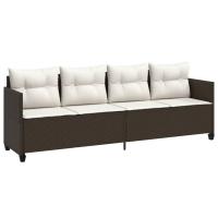 vidaXL Tumbona con cojines ratán sintético Negro y crema, Marrón y crema, Gris Sillas de Exterior Ideal para jardín, playa, piscina, terraza Tumbona Piscina Tumbonas Playa Tumbonas Jardín Exterior - details 3