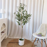 Planta Artificial De Olivo De 140CM Con Ramas Y Hojas Reales Tronco Natural Falso De Seda Para Decoración De Interiores Y Oficinas - details 5