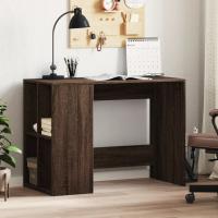 vidaXL Escritorio de madera de ingeniería 102x50x75 cm en color Gris hormigón/Gris sonoma/Blanco y más | estructura resistente ideal para salón dormitorio o estudio - details 5