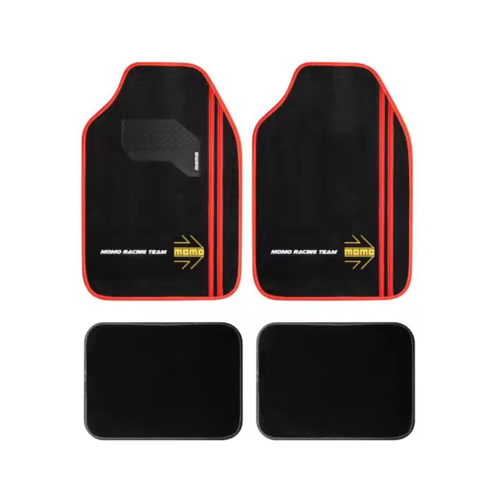 Momo Juego de Alfombras Carp.Car Sport Blk-Red -4Pcs - 1