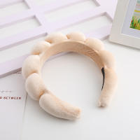Cinta De Pelo De Veludo Alta Esponja Twists De Pan Frito Accesorio Para El Cabello De Color Sólido Adecuado Para Todas Las Estaciones - details 1