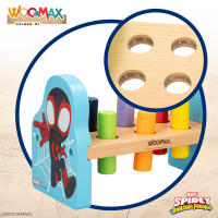 WOOMAX Spidey y su superequipo - Juego martillo para bebés y niños de madera, regalos para bebes, juguetes de madera, mini martillo de madera, contiene 8 piezas, juego de topos, mayores de 12 meses - details 2