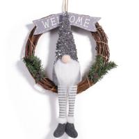 Corona De Navidad Artificial Vines Sin Cara Con Guirnalda Para Adornos De Año Nuevo Xmas Navidad Decoración De Casa - details 9