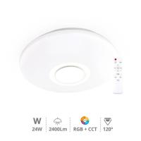 Plafón De Techo Inteligente Paris Gsc Garsaco con altavoz 24W, 3 Tipos de Luz +RGB, Control Remoto, Temperatura Regulable - details 1