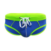 UXH Ropa De Baño Para Hombres Con Empuje Azul Boxer Briefs Hombre Sexy Transpirable Traje De Baño Corto De Playa Sunga - details 10
