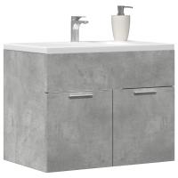 vidaXL Armario para lavabo madera contrachapada 60x38,5x46 cm en color Blanco/Roble negro/Roble Sonoma y más | almacenamiento funcional diseño moderno para baño dormitorio sala - details 5