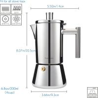 Cafetera espresso de Cocina Easyworkz de Maple inoxidable, cafetera italiana, cafetera Moka De inducción. - details 1
