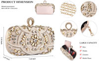 Bolso de Fiesta Pequeño Elegant Noche Diamantes de imitation Clutch - details 1