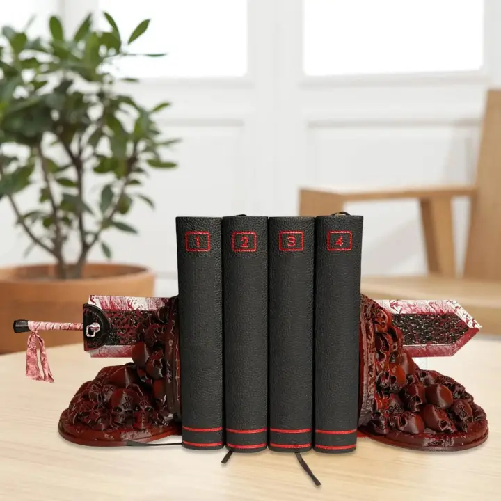 Bookends Berserk Dragón Furioso Resina Decoración Para Escritorio Y Estante De Libros Artesanía De Dragón Cuchillo De Dragón - 1
