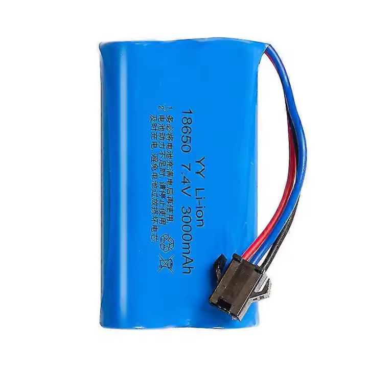 Batería de litio xj18650 de 7,4 V, conector SM, 3000 mAh, para juguete, control remoto, bomba de agua eléctrica, batería recargable - 1