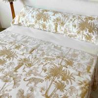 Juego de Sábanas Alo Home 100& Algodón - Estampado Toile de Jouy Oro Selva- Cama 90/135/150 cm+ Funda Almohada - details 1
