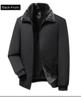 Chaqueta De Poliéster Impermeable Para Hombres Con Capucha Casual De Invierno Cuello Erguido Manga Larga Abrigo Acolchado Windbreaker Outerwear - details 9