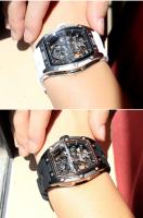 Reloj Mecánico Para Hombre MEGIR Con Carcasa De Acero Inoxidable Y Correa De Silicona Dial Skeleton Resistente Al Agua Deportivo - details 10