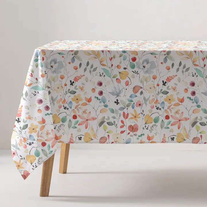 GAMUSI - Mantel antimanchas impermeable Serene algodón tacto tela caída natural rectangular/cuadrado - 1