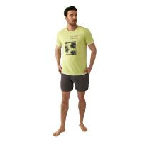 Pijama Hombre Promise Algodón Suave – Conjunto Camiseta Manga Corta + Pantalón Cómodo – Ropa de Dormir Masculina Transpirable - h34302 - details 0