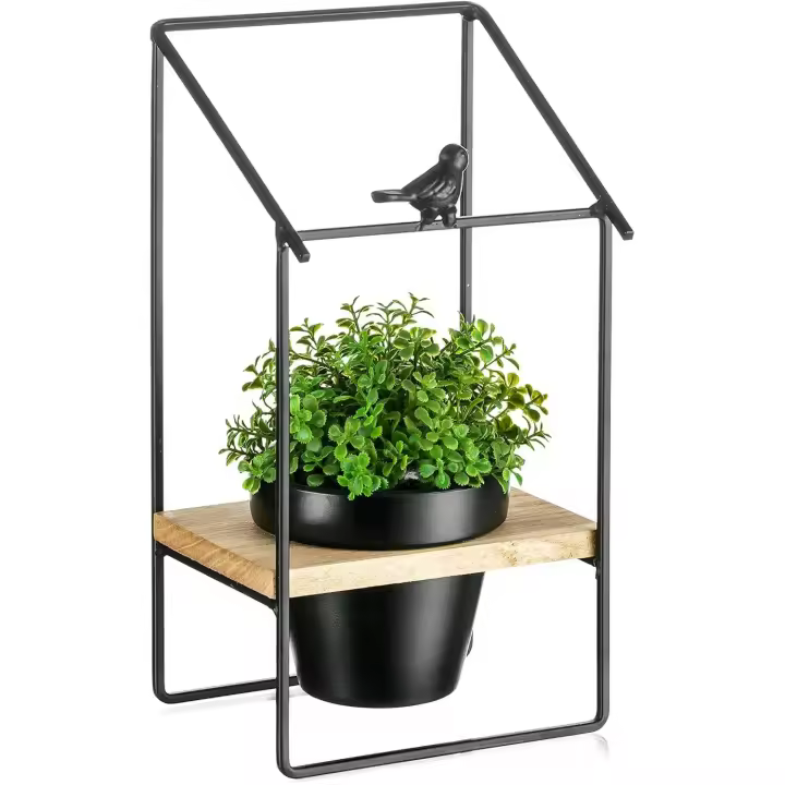 Pequeña maceta de pared de cerámica macetas colgantes maceta colgante interior maceta colgante de pared maceta colgante para cactus plántulas plantas suculentas Decoración de mesa de flores - 1