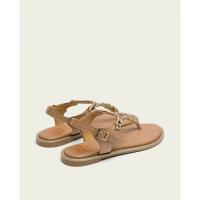 Sandalias planas de Mujer PORRONET 3112-010 ESCLAVA ADORNO METAL TAUPE 35856 25V - details 2