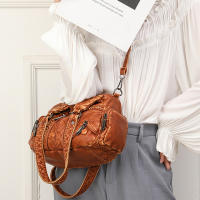 Bolso De Hombro Vintage Yogodlns Para Mujer En Cuero PU Suave Gran Capacidad Bolso De Mano Moda Con Manija De Color Stitching - details 10