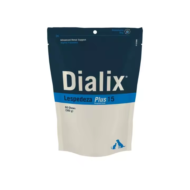 Dialix Lespedeza Plus 15 60 unidades  Suplemento para reducir la uremia y aumentar la diuresis en perros y gatos. - 1