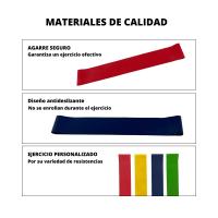 FIURI Gomas elásticas fitness, Set 4 Mini bandas elásticas musculación antideslizantes | Mejor Precio | Yoga, Pilates... - details 4