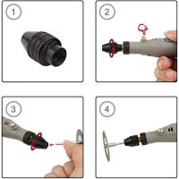 Mandril de Molienda Eléctrica Universal para taladro de alta presión de 0,4-3,2mm, accesorios de Molienda Eléctrica, ajustado para taladro Negro de 0,4-3,2mm - details 2