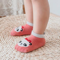 6 Pares De Calcetines De Algodón Para Niños Con Patrón De Animales De Dibujos Animados Cómodos Transpirables Antideslizantes Para Piso - details 3