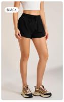Shorts Deportivos Para Mujer Yoga Fitness Cintura Alta Holgados Tres Cuartos Elásticos Quick-Drying Transpirables Antiglareantes - details 15