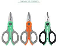 Tijeras Multifuncionales De Acero Inoxidable Con Mango De PP TPR Para Electricistas Herramienta De Pesca De Cable De Alambre - details 5
