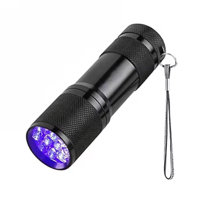 Linterna Ultravioleta 9 LED, 395nm Linterna UV con Luz Negra, Flashlight para Detectar Manchas de Orina y de Mascota, Billetes, - 1
