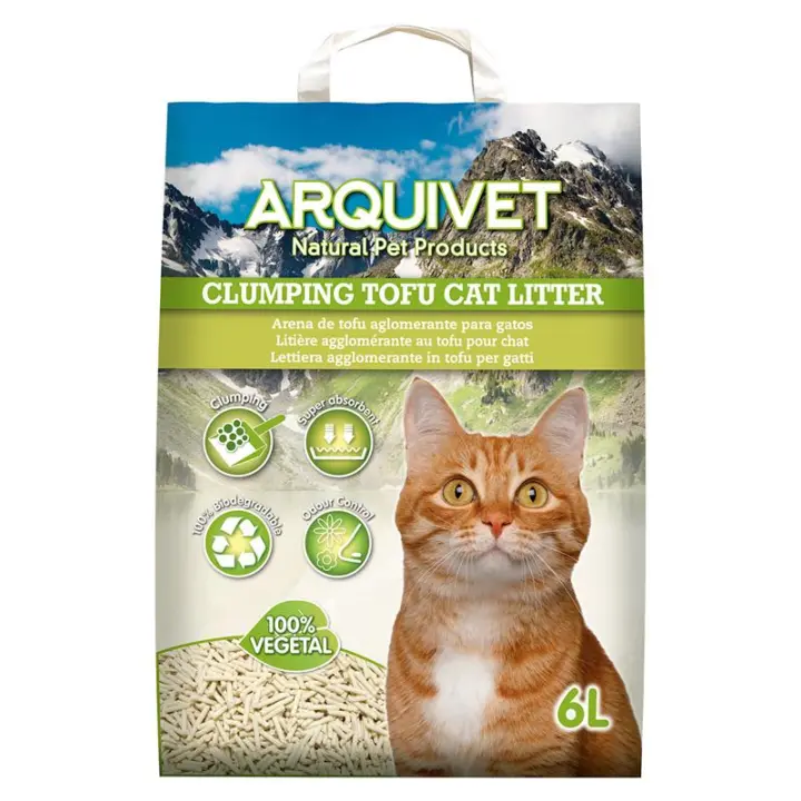Arena aglomerante de tofu para gatos 6L Arquivet - 1