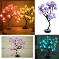 Lámpara De Mesa En Forma De Rosa LED Con Luz De Noche Y Árboles De Navidad USB Decoración Para Fiesta De Hogar Y Bodas Regalo Para Madre - details 1